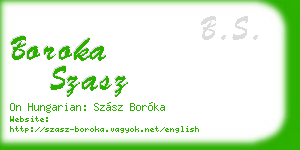 boroka szasz business card